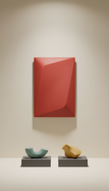 Vermilion Red Resin Wall Panel
